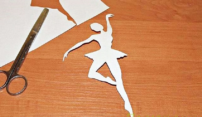балерина снежинка из бумаги
