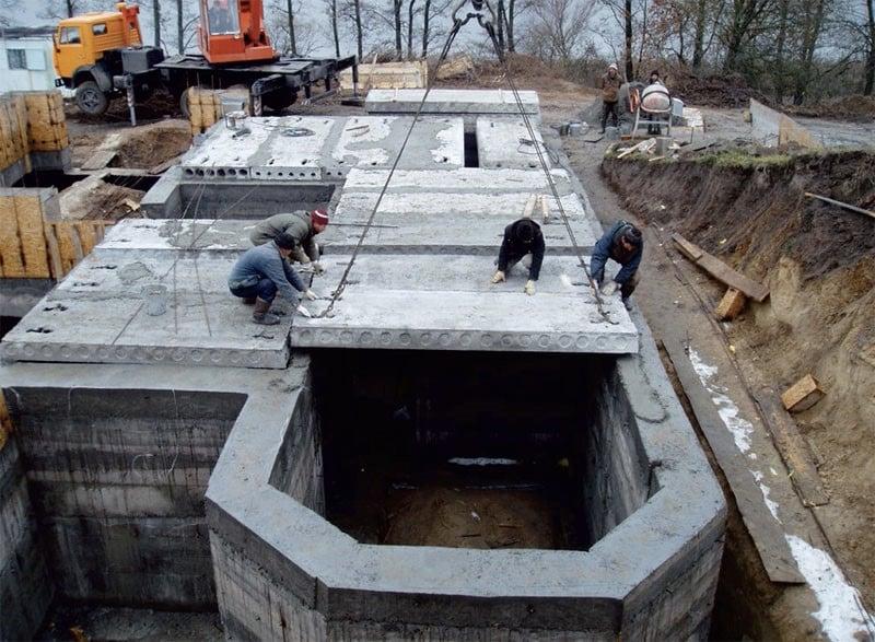 установка плит перекрытия