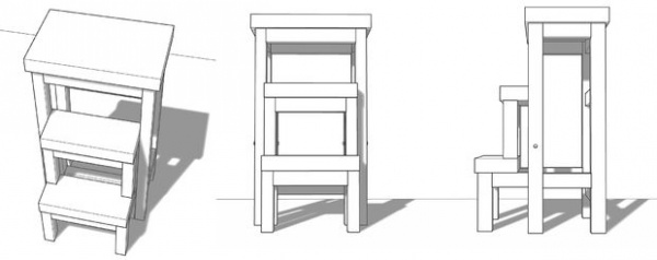 Стул стремянка трансформер чертежи с размерами деревянный своими руками