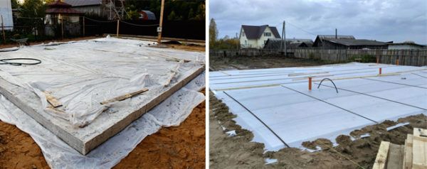 Плитный фундамент необходимо защитить еще до заливки бетона