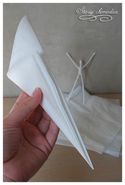 Step 4 - How to Make Dancing Ballerinas from Wire and Napkins