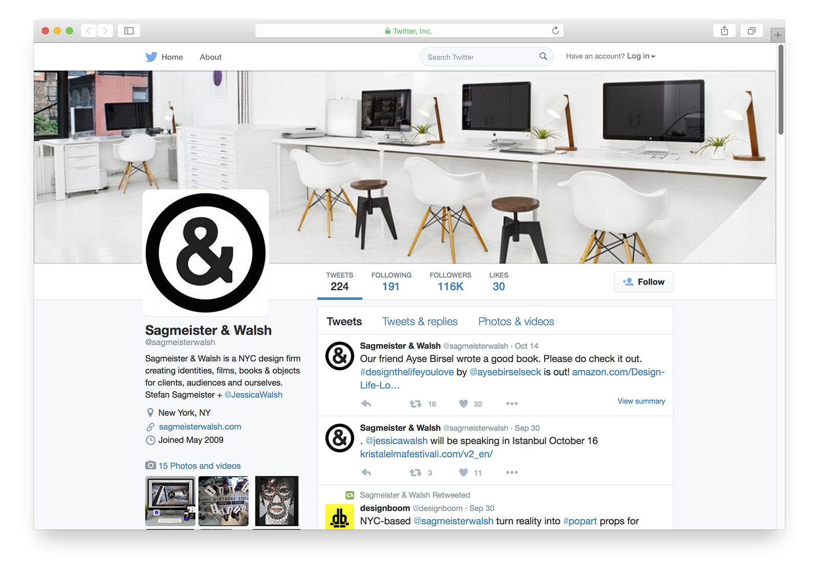 Скриншот Twitter-аккаунта Стефана Загмайстера
