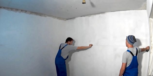 Рассчитайте положение потолка из гипсокартона