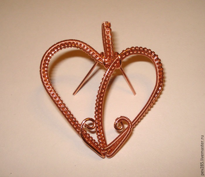 Делаем подвеску-сердечко из проволоки в технике Wire Wrap, фото № 30