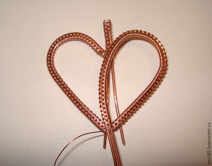 Делаем подвеску-сердечко из проволоки в технике Wire Wrap, фото № 24