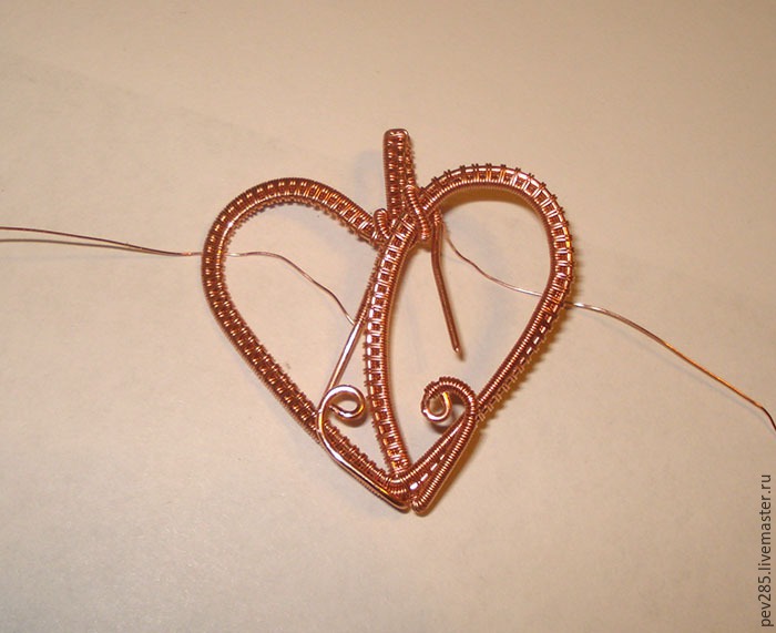 Делаем подвеску-сердечко из проволоки в технике Wire Wrap, фото № 31