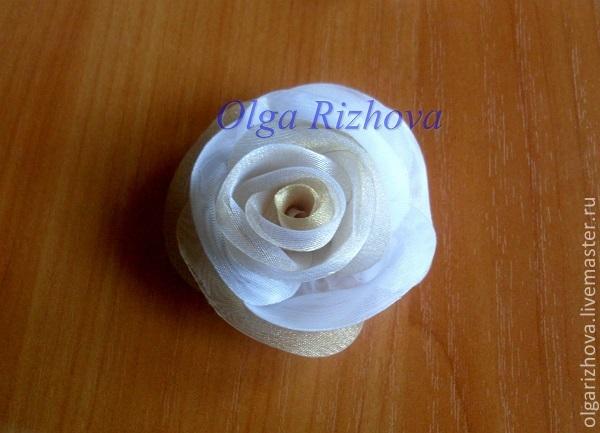 Цветок из органзы мягкий, фото № 25
