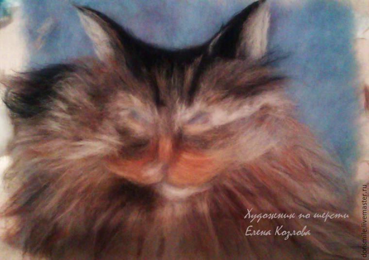 Создание картины из шерсти  Создание картины из шерсти