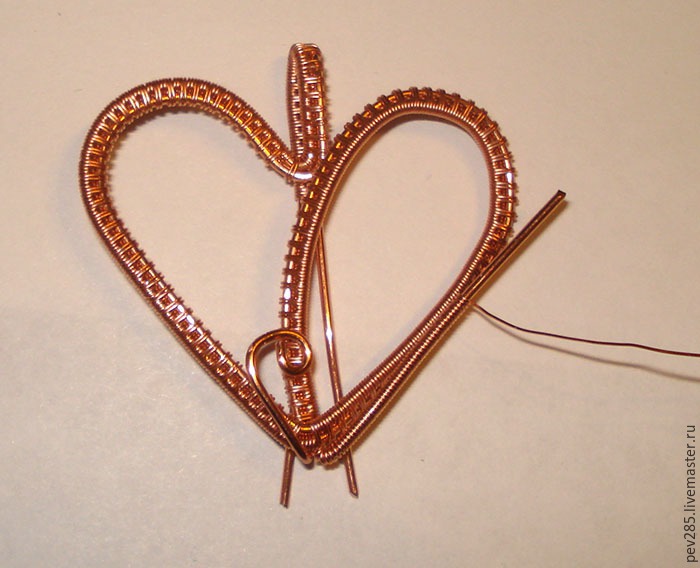 Делаем подвеску-сердечко из проволоки в технике Wire Wrap, фото № 26