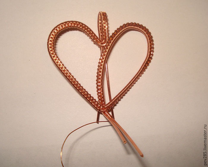 Делаем подвеску-сердечко из проволоки в технике Wire Wrap, фото № 25