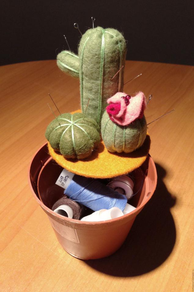 Симпатичная игольница-кактус своими руками, фото № 44