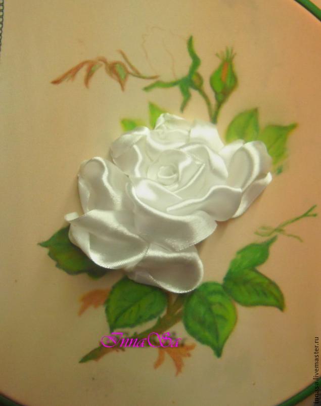 Вышиваем розу лентами, фото № 12