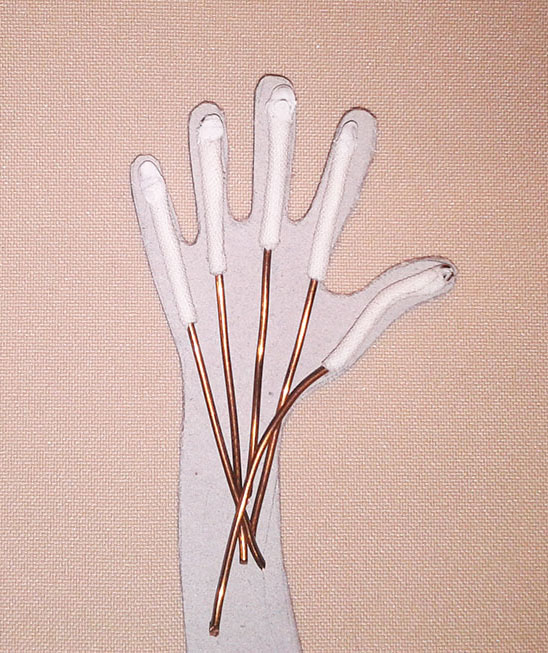 Изготовление рук на проволочном каркасе, фото № 7