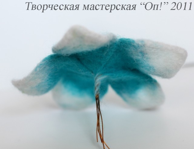 Мастер-класс по валянию цветка плюмерии на каркасе, фото № 10