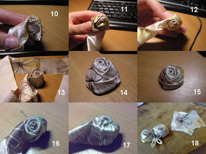 Как сделать розу из ткани, фото № 2