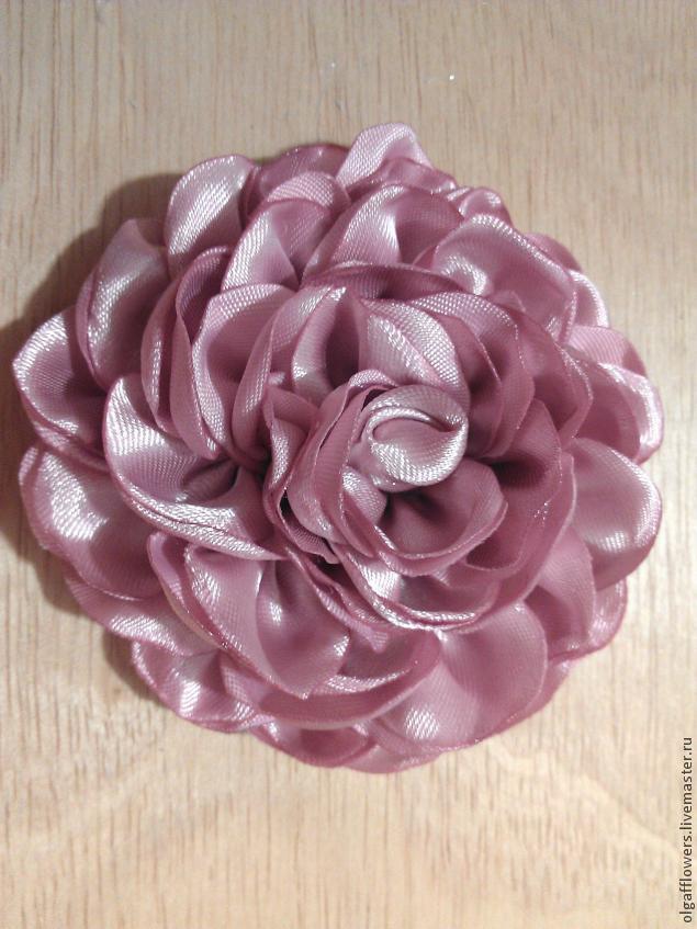 Изготовление розы из круглых лепестков, фото № 16
