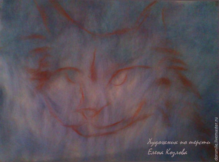 Создание картины из шерсти  Создание картины из шерсти