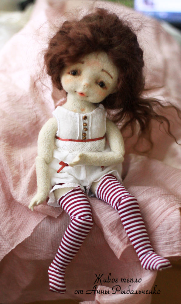 Моя первая шарнирная куколка из шерсти, фото № 3