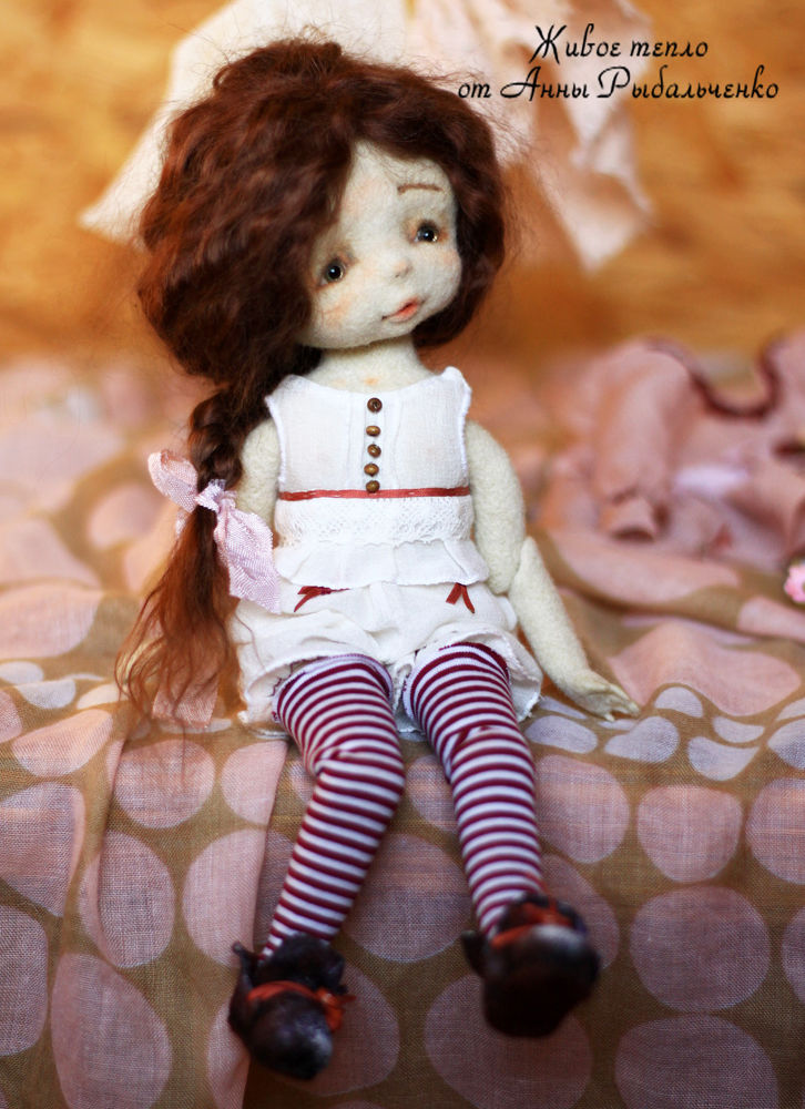 Моя первая шарнирная куколка из шерсти, фото № 5