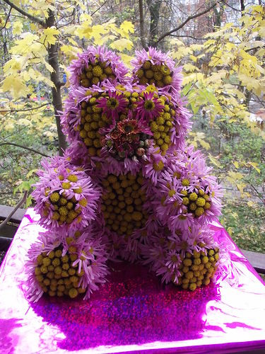 Создаем медвежонка из цветов, фото № 6