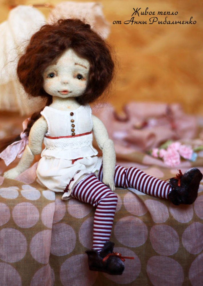 Моя первая шарнирная куколка из шерсти, фото № 6