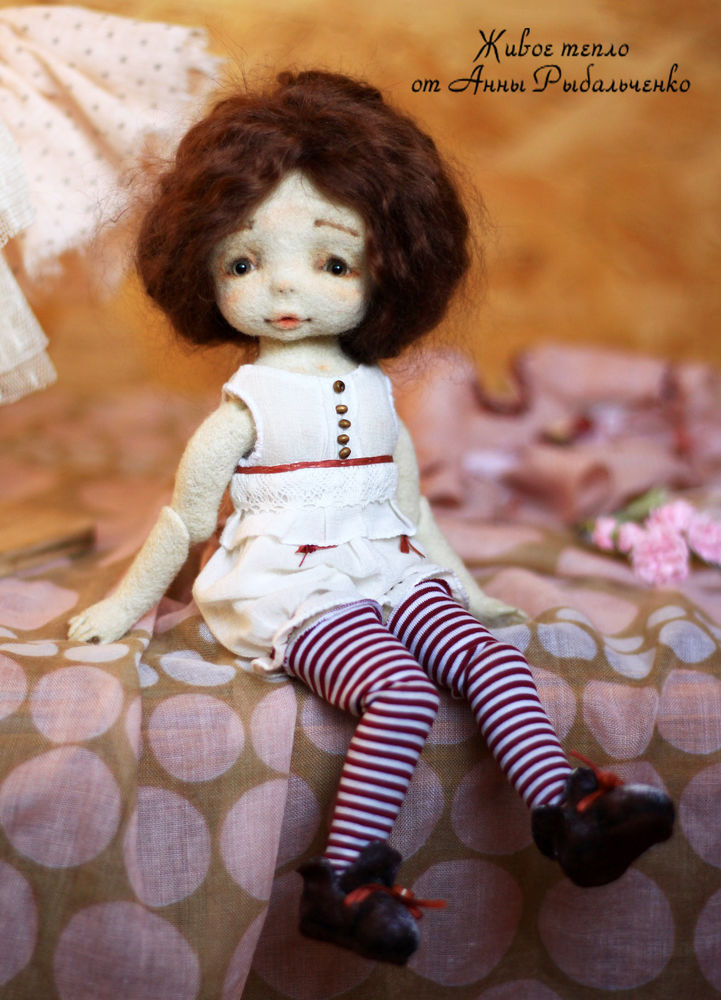 Моя первая шарнирная куколка из шерсти, фото № 4