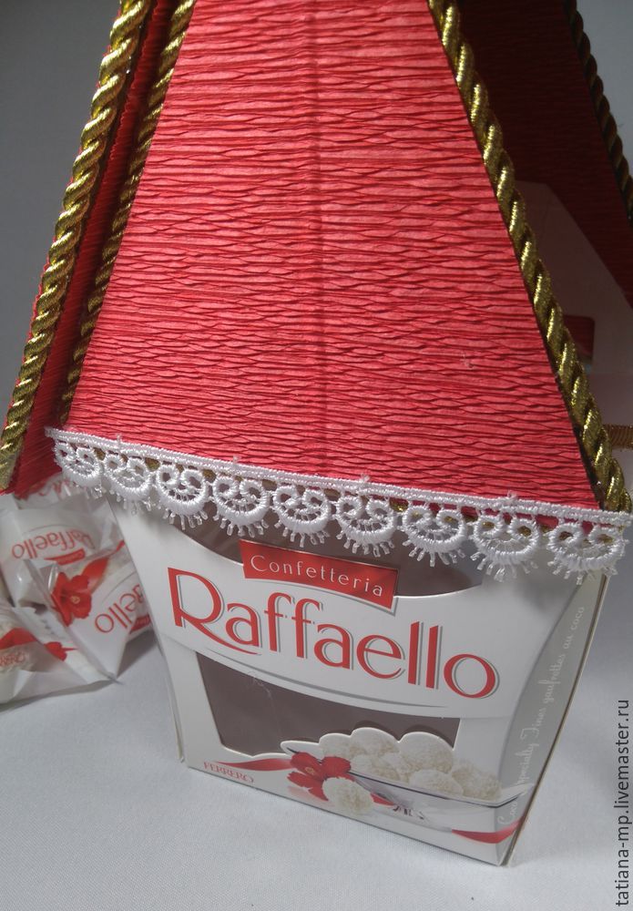 Новогодний домик Деда Мороза из коробки конфет: мастер-класс, фото № 31