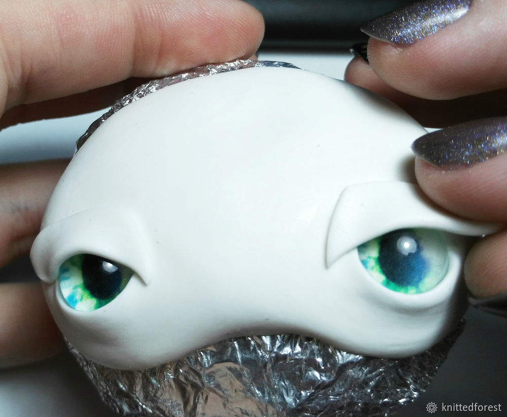Процесс создания авторской игрушки из полимерной глины. Часть 1. Лепка мордочки, фото № 14