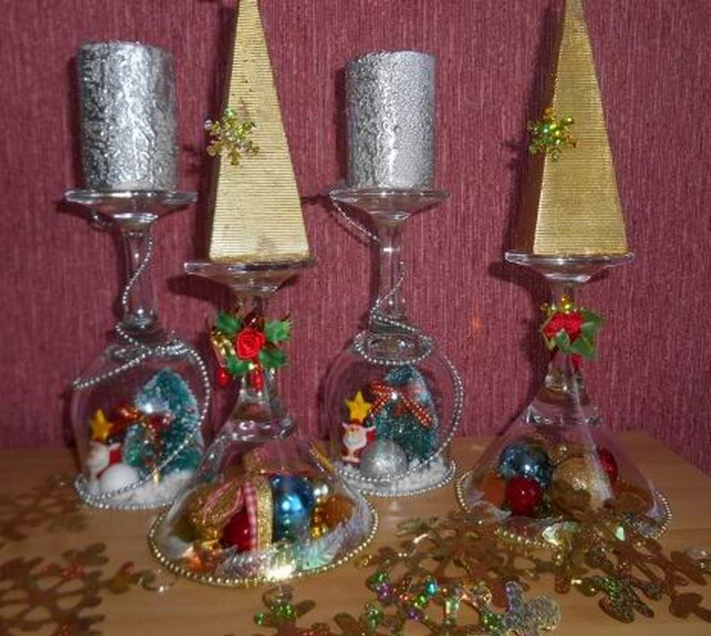 Бокалы, фужеры, стаканы и вазочки — 50 украшений для праздника, фото № 5
