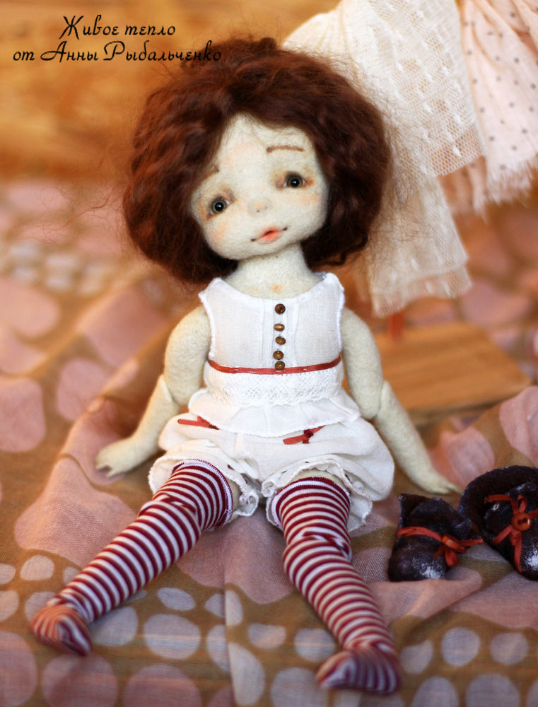Моя первая шарнирная куколка из шерсти, фото № 7