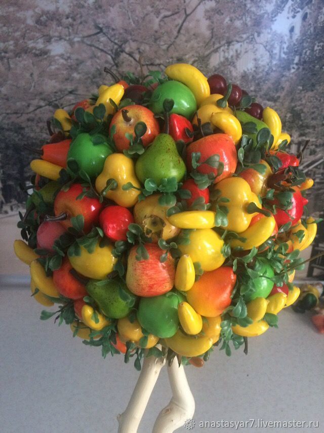Мастерим фруктовичок — декоративную композицию из искусственных фруктов, фото № 7