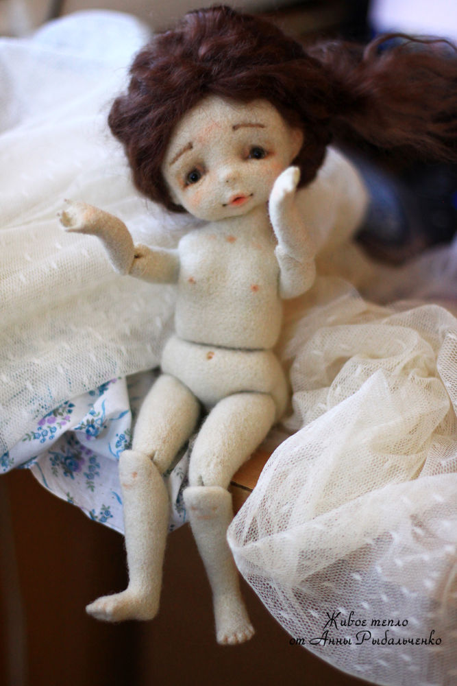 Моя первая шарнирная куколка из шерсти, фото № 2