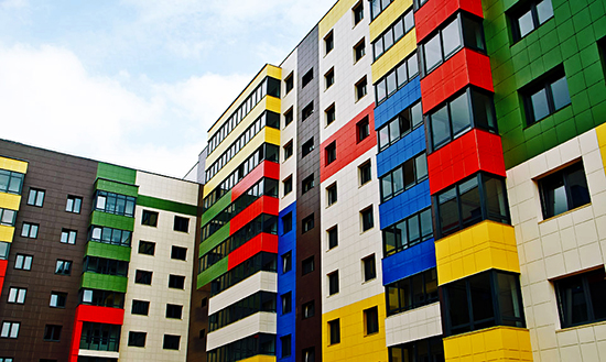 Вентилируемые фасады: декоративная защита жилых многоэтажных домов