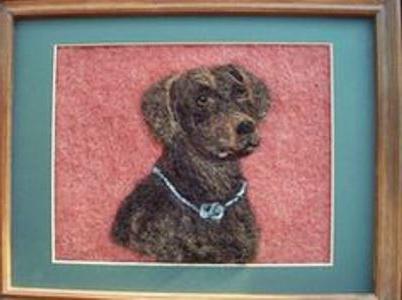 картины из шерсти животные