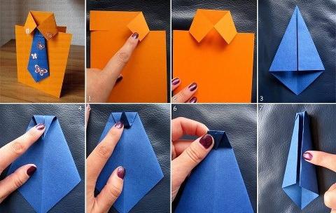 открытка рубашка своими руками пошаговая инструкция