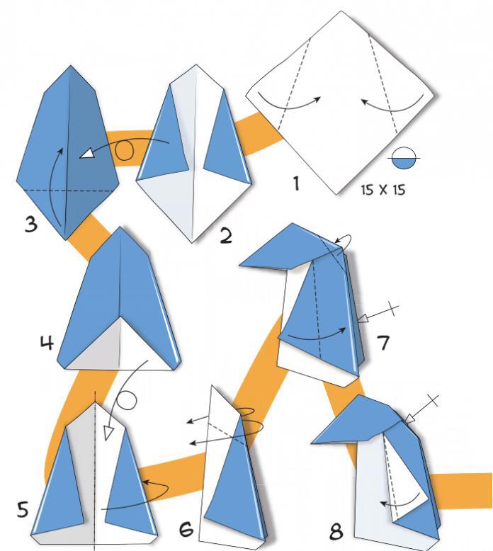 пингвин оригами