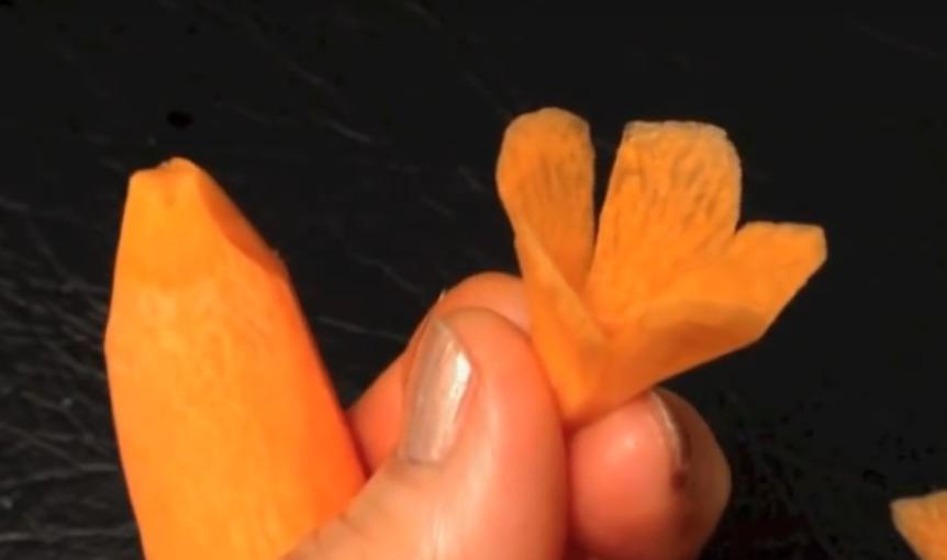 как из морковки делать цветы