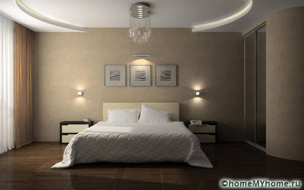 Дизайн гипсокартонных потолков в спальне