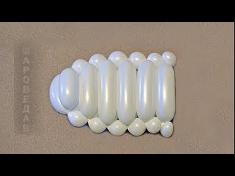 Плетение ШДМ Плоское Weaving flat of balloons.