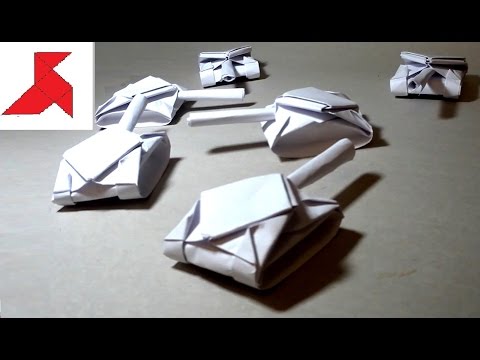 Как сделать оригами ТАНК из бумаги А4 своими руками?