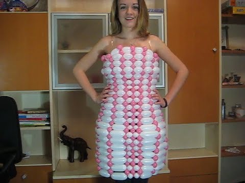 Как сделать платье из шаров. Платье из шариков. Легков. Dress made ​​of balloons.