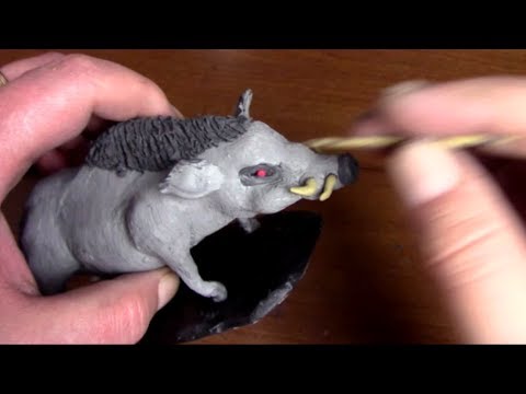 Как сделать дикого кабана для орка-наездника – пластилин