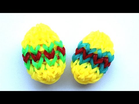ПАСХАЛЬНОЕ ЯЙЦО из резинок. Плетем яйцо на пасху. Easter egg rainbow loom