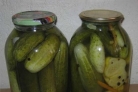 Патиссоны, консервированные с огурцами