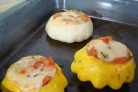 Патиссоны, фаршированные сыром