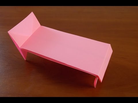 Как сделать кровать из бумаги. Оригами кровать из бумаги своими руками