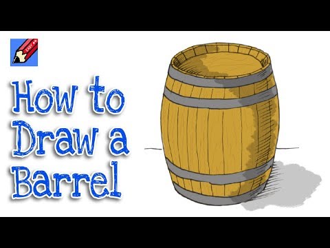 How to draw a barrel real easy for kids and beginners