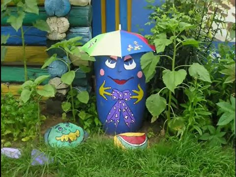 Рисуем на бочках-На даче и возле дома