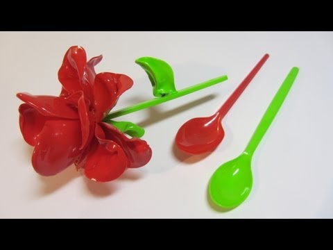 Tutorial: Plastic flowers. Flores de plástico.