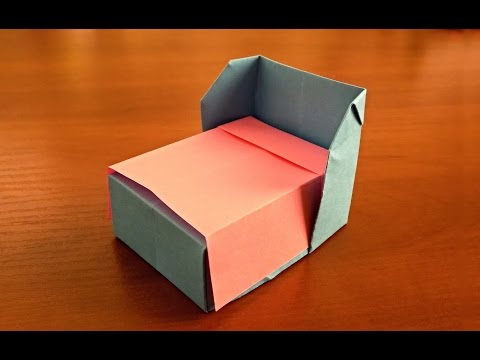 Как сделать оригами кровать из бумаги своими руками Origami bed